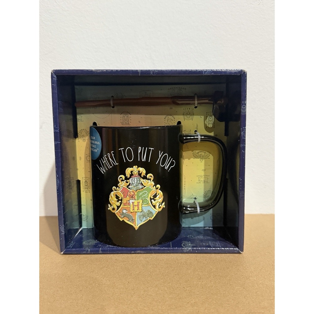 Rae Dunn Harry Potter Ravenclaw Color Change Mug & Wand - Where To Put You FLAWS